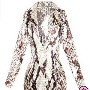 Pretty Little Thing Snakeskin Dress